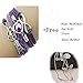DOINSHOP Bracelet, Infinity Chain Cuff Jewelry Antique PU Leather Bracelet Charm (Purple)
