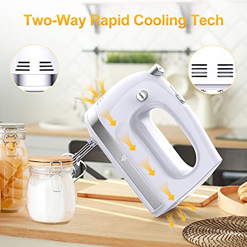 LILPARTNER Hand Mixer Electric, 400W Food Mixer 5 Speed Handheld Mixer