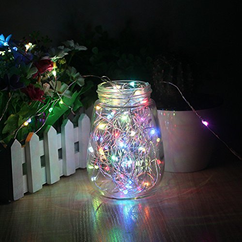 B2ocled 1 Pack Waterproof 10m String Lights Power Adapter Included Fairy Starry Lights for Decoration Multicoloured