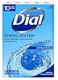 Dial Antibacterial Deodorant Bar Soap, Spring Water, 4 Ounce Bars, 10 Count (Pack of 3)
