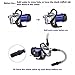 Water Transfer Pump 845 GPH, 1.6HP Stainless ON/Off Irrigation Pump, Shallow Well Pump for Lawn Garden (1.6HP, Stainless Steel Blue 110-120V)