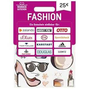 FASHION GUTSCHEIN – Geschenkidee für Modefans – für Deutschland – per Post