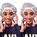 Mesh Bonnet Protective Night Cap for Curly or Frizzy Hair Protection, 2-Pack comes with FREE Eyeglass Pouch (White)