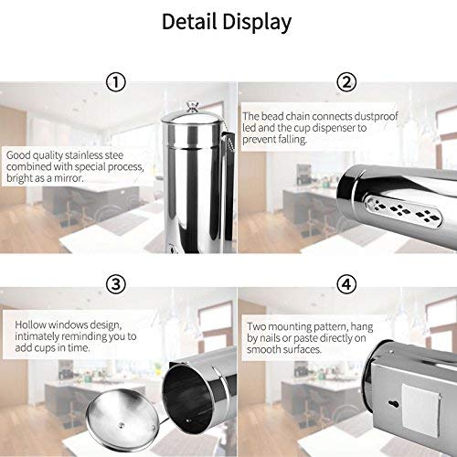 image for TINTON LIFE Adjustable Stainless Steel Disposable Paper Plastic Cup Di