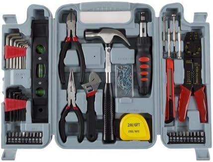 Household Hand Tools, 130 Piece Tool Set by Stalwart, Set Includes â Hammer, Wrench Set, Screwdriver Set, Pliers (Great for DIY Projects)
