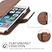 iPhone 6s Plus Case, TUCCH® Wallet Leather Case for iPhone 6s Plus / iPhone 6 Plus (5.5 inch), Slim Flip Folio Cases Book Cover with Credit Card Slots, Cash Clip, Stand Holder, Magnet Closure, Brown