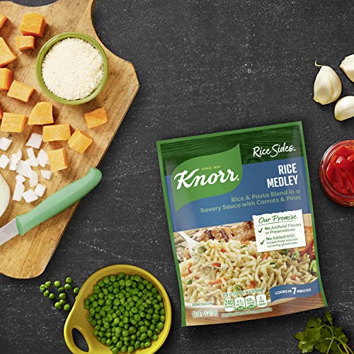 KNORR RICE SIDES FOR A TASTY RICE SIDE DISH RICE MEDLEY NO ARTIFICIAL FLAVORS, NO PRESERVATIVES, NO ADDED MSG 5.6 OZ