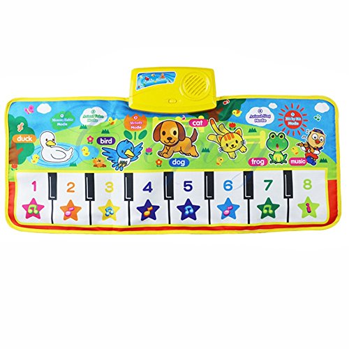USHOT Toys Tots, Play Keyboard Musical Music Singing Gym Carpet Mat Best Kids Baby Gift - Thumbnail 2