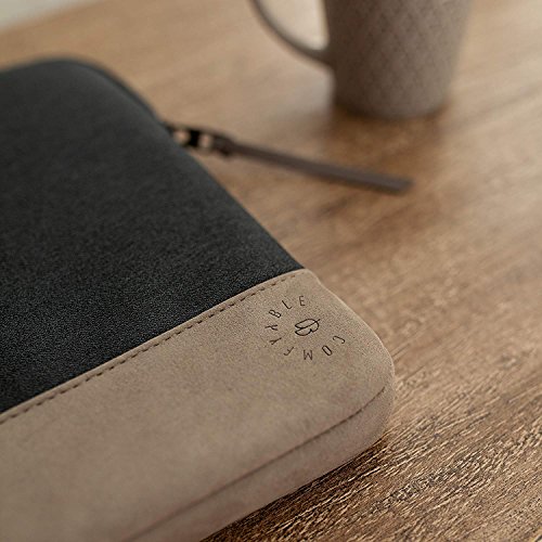 Comfyable Laptop Sleeve for 15 Inch New MacBook Pro (2016-2019) | Dell Inspiron 14, Thinkpad X1 Yoga, ASUS Zenbook 15, Edge Bumper Protection Waterproof Mac Cover Case- Charcoal Blue - Thumbnail 4