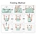 FUNFEL Foldable Travel Duffel Bag Tote Carry on Luggage Sports Water Resistant Nylon(II-Mint Green)