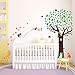 DECOWALL DA-1312N Large Tree with Animal Friends Kids Wall Decals Wall Stickers Peel and Stick Removable Wall Stickers for Kids Nursery Bedroom Living Room