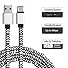 USB Type C Cable 3pack 6.5Ft Long Braided Fast Quick Charger Cord for Samsung Galaxy S9 S8 Plus Note 8, Google Pixel 2 XL, LG V30 V20, ZTE Spark Blade Zmax Pro Max Duo LTE XL, Moto G6 Z Z2 Play Force