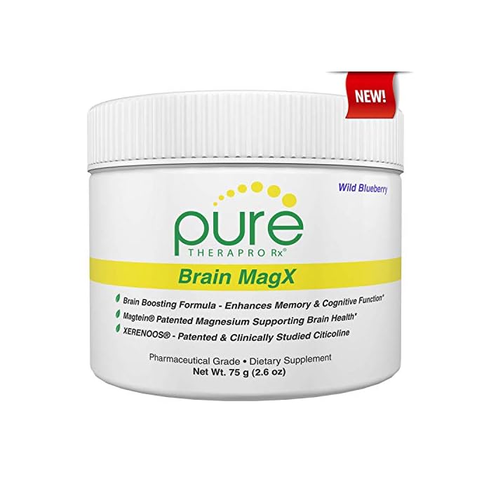 Pure Therapro Rx Brain MagX, Nootropics Brain Support Supplement with Patented Magnesium Threonate and Citicoline, Vegan…