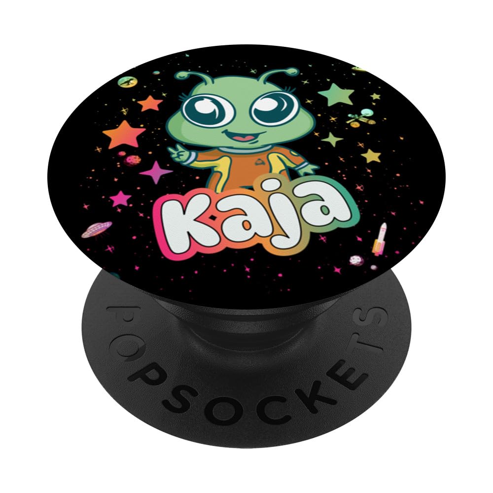 KAJA - Adorable girl name with cute Alien PopSockets Swappable PopGrip