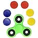 Fidget Hand Spinner Toy Best Hybrid Ceramic Bearing 360 Tri-Spinner Prime ADHD Fidget Toy Prime Premium Anxiety Toys Helps Focus for Kids and Adults Amazing Stress Reducer (Green +6 Caps)