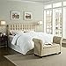 Dorel Living King Headboard, Beige Microfiber