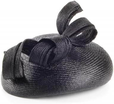 Whiteley Hats Duchess of Cambridge Straw Pillbox Hat - Black
