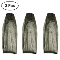 LVGIN Mosquito Head Net Face Netting for Bugs Mosquito Repellent Clothing Mosquito Net for Hat for Outdoor Camping,Hiking,Traveling,Fishing Beekeeping and Gardening 3 Pcs
