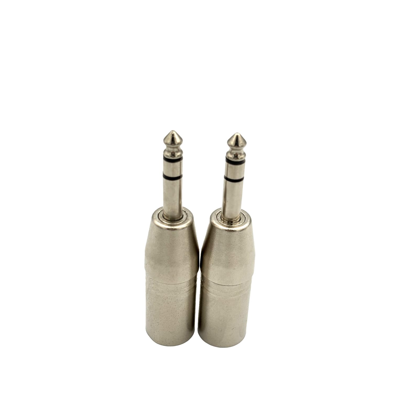Qczhiwen 2 Pack 1/4" TRS to XLR Adapter, Balanced 6.35mm Male to XLR Male Microphone Connectors for Mixers, Speakers, Amplifiers