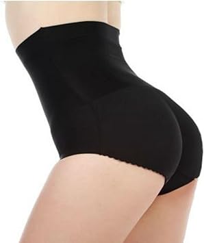 Amazon お尻美人 レディース パッド 入り ハイウエスト ヒップアップ ショーツ パンツ 選べる 2色 ブラック M スポーツ アウトドア