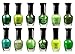 Kleancolor Nail Lacquer Collection - Awesome Assorted Green Full 12pc Set