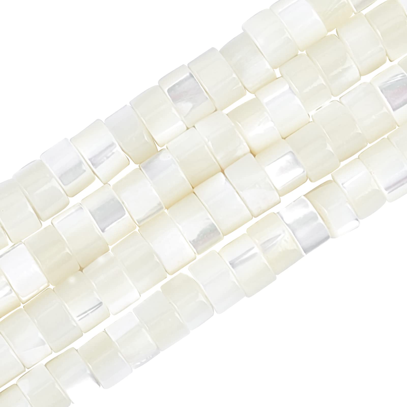 Photo 1 of NBEADS 352 Pcs Natural Trochid Column Shell Beads, White Trochus Shell Column Spacer Beads for Jewelry Making
