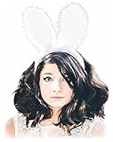 Bunny Rabbit Ears Headband Cosplay Kids Hair Band Plush Soft and Fuzzy White