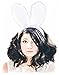 Kids Easter basket Bunny Rabbit Ears Cosplay Headband Children's Adult Quality Hair Band Plush Soft Fuzzy Furry White