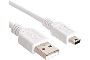 IENZA 6FT Long USB Power Charger Cable for Texas Instruments ti-84 Plus CE Graphing Calculator/TI-84 Plus Graphing Calculator Charger (White)