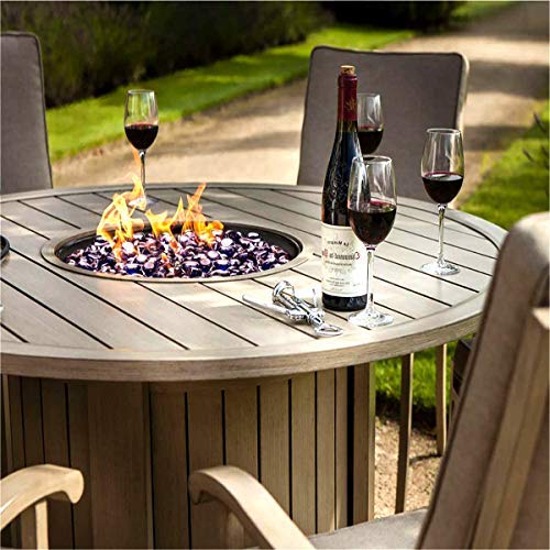 Mr. Fireglass 1/2" Fire Glass Diamonds for Fire Pit, Fireplace, Fire