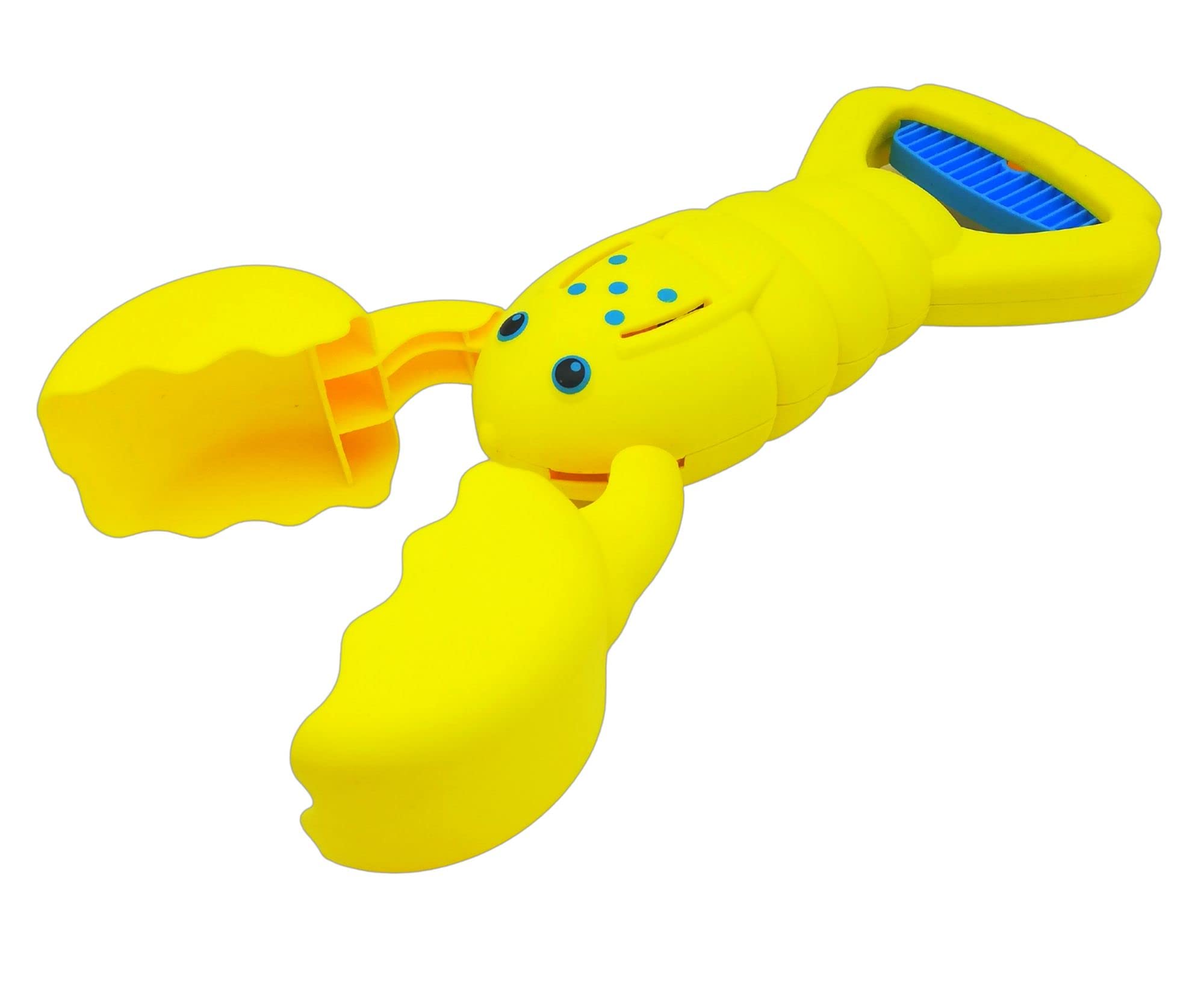 alldoro 63034 Sand Toy Hand Excavator, Sand Snapper, Sand Catcher in Crab Design, Children's Hand Excavator for Beach and Sandpit, Shovel for Children from 3 Years, Sand Excavator Yellow