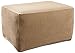 SureFit Home Décor Stripe Box Cushion Ottoman One Piece Slipcover, Stretch Form Fit, Polyester/Spandex, Machine Washable, Sand (SF37761)