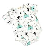 Summer Baby Clothes Cotton One-Piece Jumpsuit Rompers Outfit Bodysuit (70(0-6Months), Cactus)