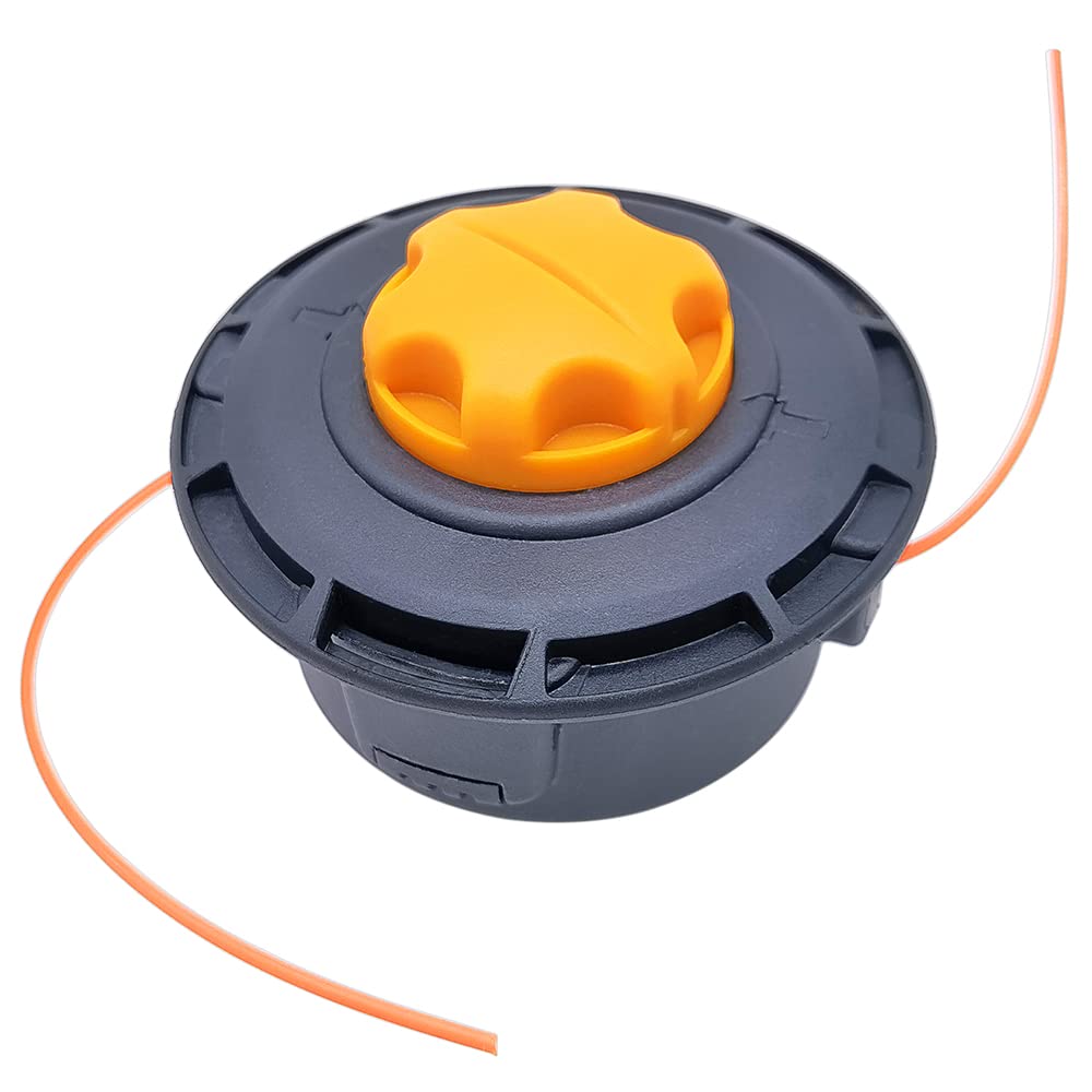 SWNKDG Line Head Brush Cutter Mowing Head M10 x 1.25 Left with Automatic Tip Lawn Trimmer Head Double Thread Head Thread Spool Nylon Thread for Petrol Brush