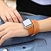 Compatible with Apple Watch Band 38 40mm, Marge Plus Genuine Leather Double Tour Watch Strap Replacement Band Compatible with Apple Watch Series 4 /3 / 2/ 1 Sport and Edition, Brown