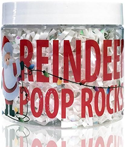 Reindeer Poop Rocks! Shimmering + Candy Cane Scented Geodes Stocking Stuffer Coal