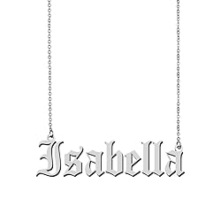 Silver Plated Isabella Name Necklace Pendant