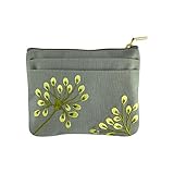 Zip Wallet - Embroidered Dandelion