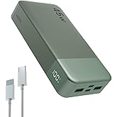 NOBIS Portable Charger, 20000mAh Power Bank, 45W Power Bank Fast Charging, Battery Pack with C to C Cable, Battery Bank with Digital Display for iPhone Android Laptop etc(Green)
