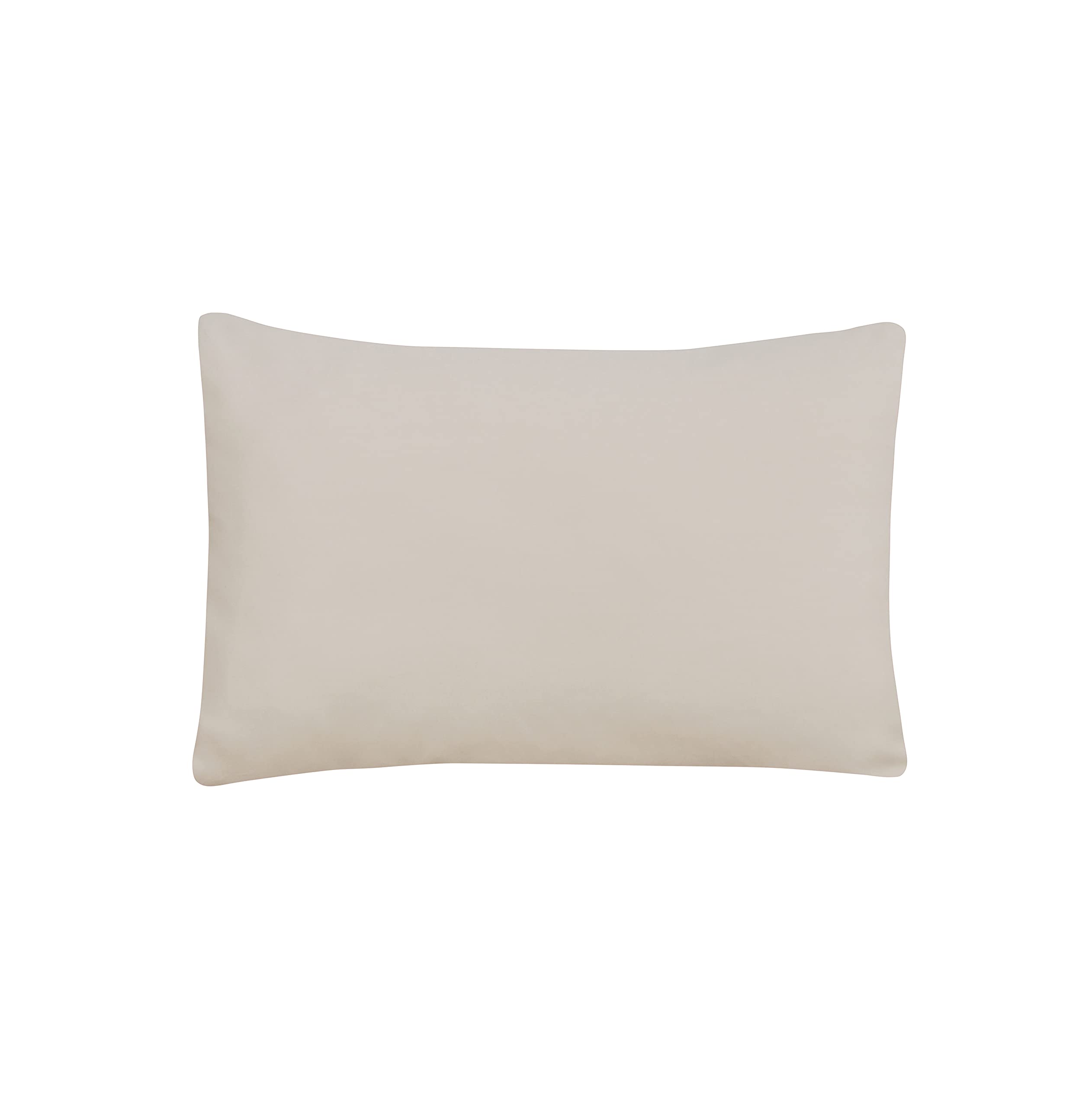 Sleepdown 100% Bamboo Cotton Housewife Pillowcases 2 Pack - Luxury Pillow Covers Super Soft Hotel Quality Breathable Plain Fabric - Natural - 48cm x 74cm