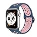 AdMaster Compatible for Apple Watch Bands 38mm 40mm,Soft Silicone Replacement Wristband Compatible for iWatch Apple Watch Series 1/2/3/4 - M/L Midnight blue/Vintage rose