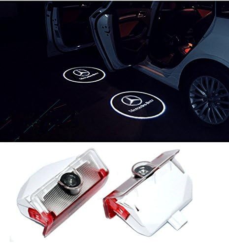 ZNYSTAR 2pcs Car LED Projector Door Lamp Ghost Shadow Welcome Light Logo (Benz GLK)