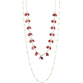 BULINLIN Layered Long Necklaces for Women Long Beaded Chain Necklace CostumeJewelry Mothers Day Gifts for Mom