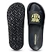 FC Barcelona Men Pool Slide Sandal - Water-Resistant Slippers for Beach & Shower,Black/Neon,Large (11/12)