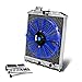 Auto Dynasty 2-Row 42mm Radiator Bundle with 12 Inches Blue Cooling Fan Compatible Honda Civic Del Sol Integra EJ EK EG DB DC 1992-2001, Manual Transmission, Full Aluminum
