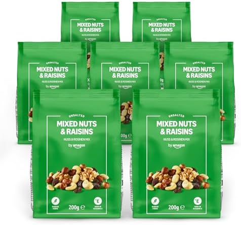 Mezcla de Frutos Secos y Uvas Pasas - 200g, paquete de 7