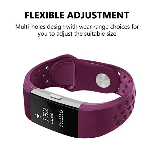 image for iGK Silicone Replacement Bands Compatible for Fitbit Charge 2, Adjusta