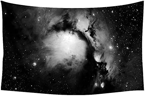 PUPBEAMO PRINTS blue hole nebula Space Universe - Wall Tapestry Art For Home Decor Wall Hanging Tapestry 60x40 Inches Black and White