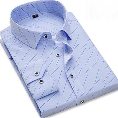 Stephomcook Print Spring Colors Men Smart Casual Shirts Long Sleeve Formal Slim Fit Tops H869 Asian XL Label 41