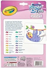 CRAYOLA Pastel SuperTips Washable Markers 20 Pack Assorted Felt Tip view 2
